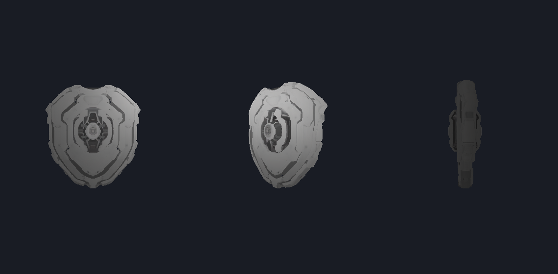 Combat Shield — TRELLIS.2 model render