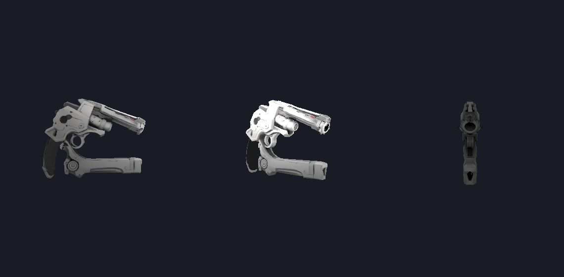 Kinetic Sidearm — TRELLIS.2 model render