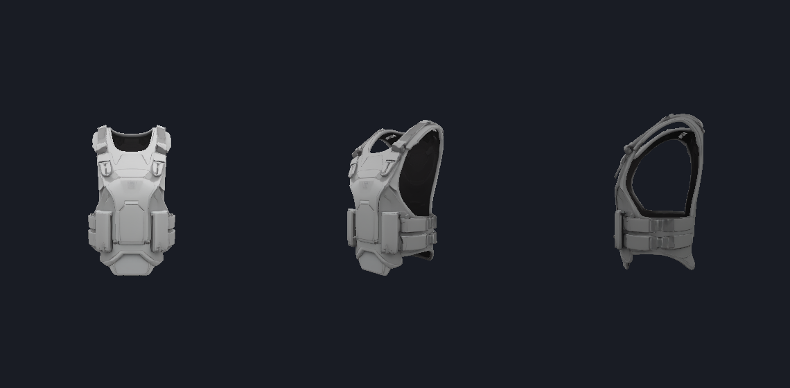 Plated Vest — TRELLIS.2 model render