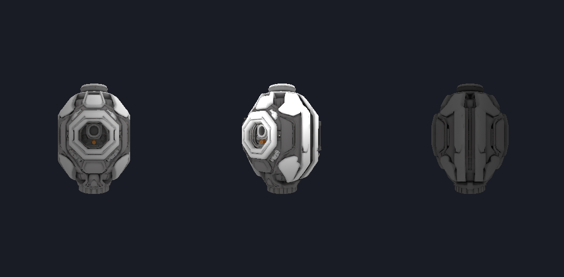 Thermal Grenade — TRELLIS.2 model render