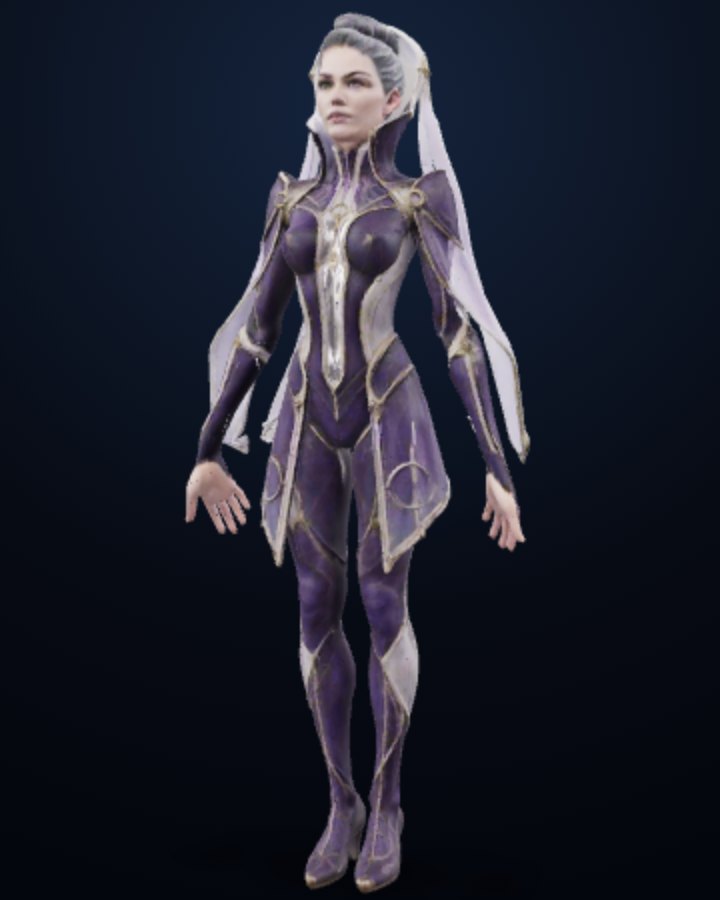 Elara Thorne — Prism humanoid build, off-screen render